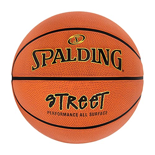 Spalding Outdoor Rubber Basketballs | Performance Rubber Cover Designed for Outdoor Play | Multiple Sizes & Colors - color: Street - Orange, size: Size 5, 27.5"