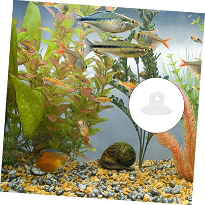 Happyyami 25pcs Aquarium Cups for Airline Tubing Fish Tank Accessories Strong Hold for Air Tubing for Smooth