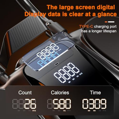 Ab Roller Wheel with Elbow Support - Abdominal Rebound Roller with LCD Large Screen Display