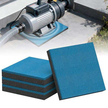 Pool Pump Vibration Pads, 8" x 8" x 3/4" Anti-Vibration Pads for Swimming Pool Pumps, Hot Tub Motors, Heavy Duty Odorless Rubber Pads for Noise Reduce & Shock Absorb, Pack of 4