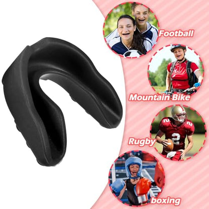 Frienda Adult Mouth Guards for Sports with Case - color: Black