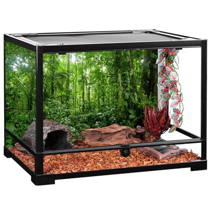 AWERT 30x12 inches Terrarium Background Tropical Aquarium Background Green Huge Tree Rainforest Reptile Habitat Background - size: 30x12in/75x30cm