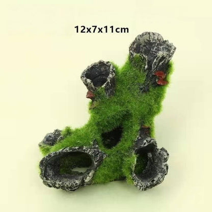 1pcs Resin Breeding Hiding Cave Simulation Shrimp Cave House Decorative Props Tree House Shelter Crafts Arts for Aquarium Landscaping