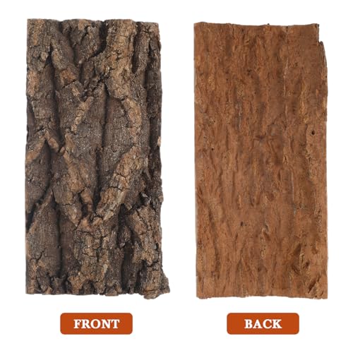 Homoyoyo 3pcs Bark Decorative Background for Reptile Tanks and Aquariums Safe for Pets Habitat Aesthetics Easy to Install