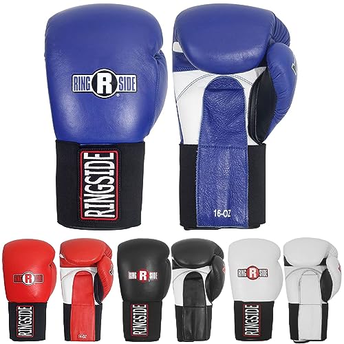 Ringside IMF Tech Hook and Loop Boxing Training Sparring Gloves - color: Blue, size: 16-Ounces