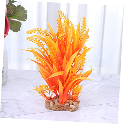 BESPORTBLE Artificial Aquarium Grass Plant Decor Lifelike Water Plant Ornament for Freshwater Saltwater Tanks Easy to Clean Look for Fish Safety