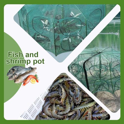 The Magic Foldable Fishing Trap, 2025 Premium The Magic Fishing Trap Fishing Kits, Fishing Net for Minnow Fish Shrimp Crawfish Crab Outdoor Fishing - color: a