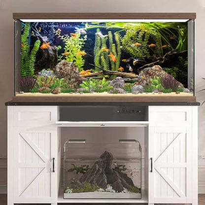 Aquarium Background, River Bed & Lake Tropical Undersea Tree Branch Aquatic Plant Fish Tank Background, 6 EVA Double-Sided Tapes 48x24 inches/120x60 - color: orange, size: 48"L x 24"W