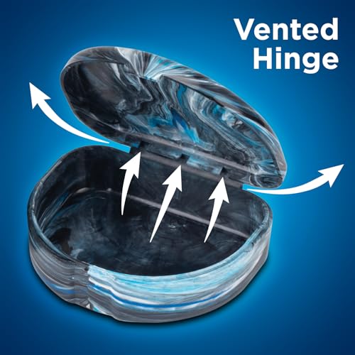 Practicon Glacier Marble Retainer Cases, Clear Aligner Case, Dental Orthodontic Retainer Boxes, Mouth Guard Holder, 6 Pack - color: Glacier