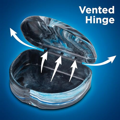 Practicon Glacier Marble Retainer Cases, Clear Aligner Case, Dental Orthodontic Retainer Boxes, Mouth Guard Holder, 6 Pack - color: Glacier