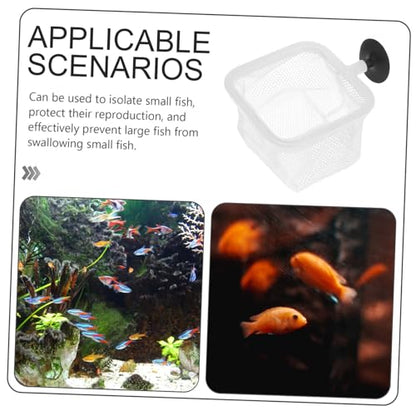 ibasenice 5pcs Fish Breeding Net for Aquarium Cups Separator Mesh for Small Fish and Safe Spawning