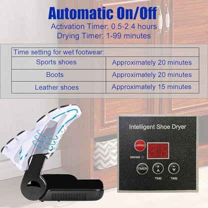 DLHONORV Boot and Shoe Dryer, Glove Dryer, Portable Adjustable Rack, Folding Design, Quick Drying for Shoes, Gloves, Hats, Socks