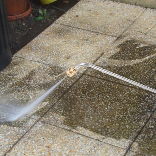 90 Degree Curved High Pressure Washer Extension Wand 13.77 Inch Quick Connect Spray Lance Replacement for Car Wash