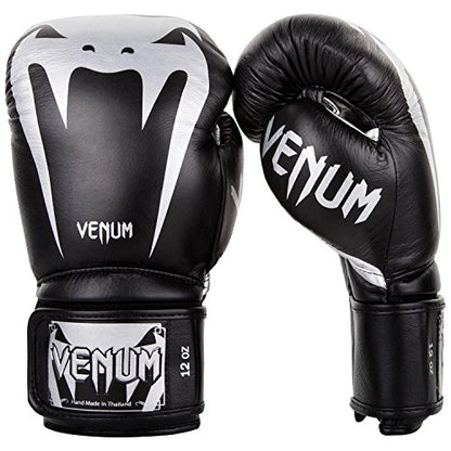 Venum Giant 3.0 Boxing Gloves - Nappa Leather - color: Black/Silver, size: 10 oz