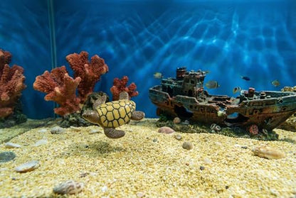 EMiEN 6pcs Simulated Sea Turtle,Resin Figurine, for Micro Landscape Decorations,Fairy Gardens,Fish Tank Decoration