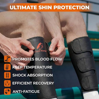 Deadlift Shin Guards & Calf Support Brace, 5mm CrossFit 2 Pack - Men, Women - size: 5MM (Thick)
