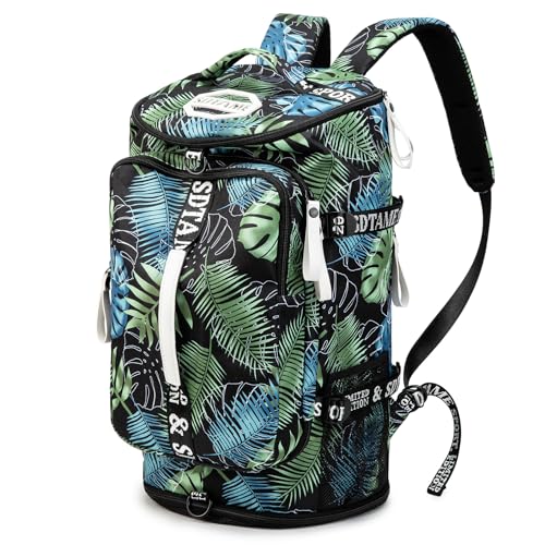 SDTAME Gym Duffel Backpack with Shoe Pocket & Laptop Sleeve - color: Bronze