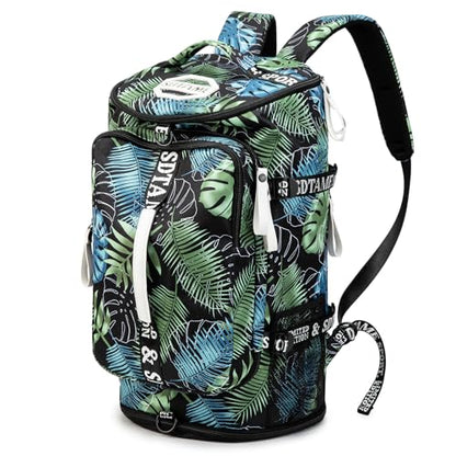 SDTAME Gym Duffel Backpack with Shoe Pocket & Laptop Sleeve - color: Bronze