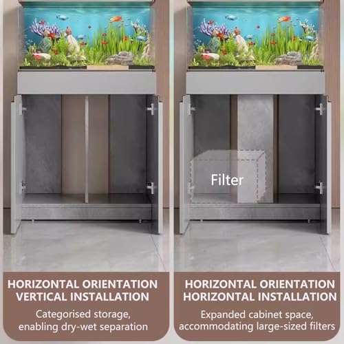 Minimalist Aquarium Cabinet Stand with Doors, Waterproof & Wear-Resistant, Adjustable Shelves for 60x30cm Fish Tanks, Perfect Furniture for Home Decor