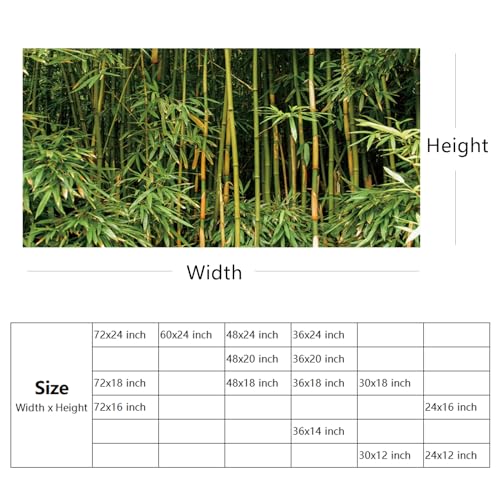YongFoto Reptile Tank Terrarium Background 48x24 inch Bamboo Forest Green Bamboo Nature Scenery Reptile Habitat Background Bearded Dragon Fish Tank Aquarium Polyester Backdrop