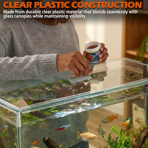 LikeLion 3 Pack Glass Canopy Handles, Fits Aquarium Masters, Deep Blue Professional, Aqueon, and Marineland Glass Canopies, Clear Plastic, Without Adhesive Backing