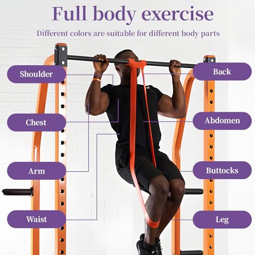 Resistance Exercise Bands Set Pull Up Assist Workout Fitness - size: 5-90lbs