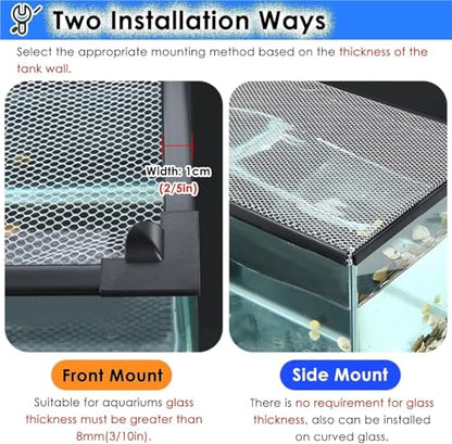 Aquarium Anti-Jump Cover， DIY Fish Tank Top Cover/Anti-Jumping Net with Magnetic Edges(L39.4xW13.8in(100x35cm))