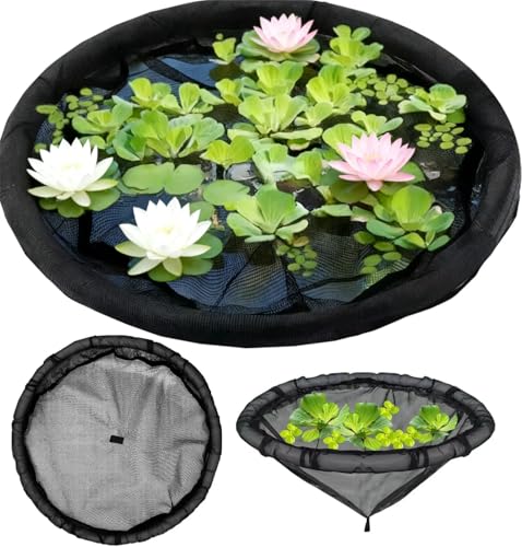 2 Pieces Round Floating Plant Fish Barrier Floating Plant Island Floating Island Plant Protector Pond Plant Protector Protect Your Floating Plants from Pond Fish