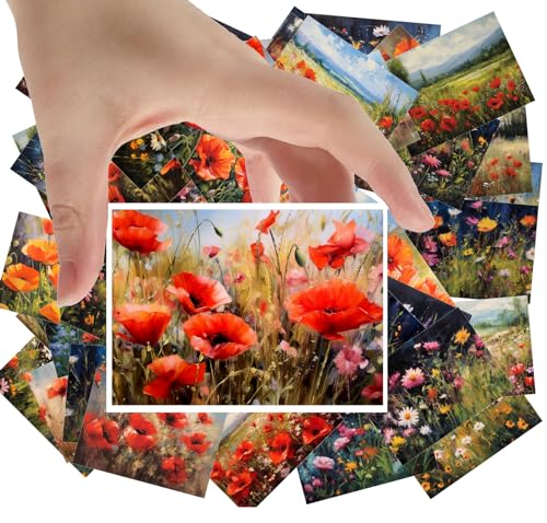 Large Stickers Pack 24 pcs ~ Enchanting Petals: Watercolor Stickers Set Celebrating The Diverse Beauty of Roses in Full Bloom - color: Sixtyfive