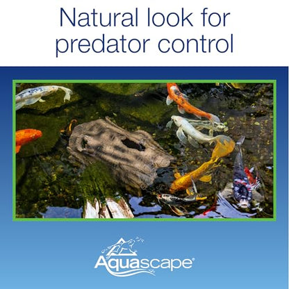 Aquascape Faux Log Fish Cave for Pond, Koi Predator Control | 78324 - size: 19-inch L x 12-inch W, style: Log