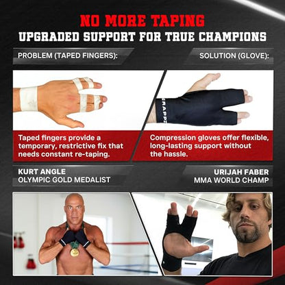 Finger Support Athletic Compression Gloves, Splint Alternative, Unisex L | Athletic Buddy Tape & Trigger Finger Sleeve & Brace, Arthritis Pain Relief & Joint Stabilizer for All Sports - size: Large, style: Original Glove
