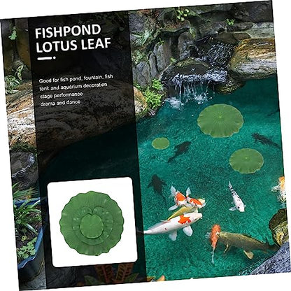 Holibanna 9pcs Floating Lotus Leaves Aquarium Decor Realistic Fake Plant Ornaments for Fish Tank Garden Material for Aquatic Displays