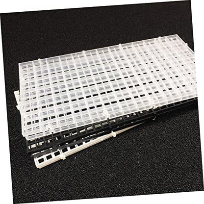 Kisangel 6pcs Fish Tank Divider Panels White Aquarium Isolation Lattice Plates for Breeding and Separation Easy to Install Suitable for Fish Tank Supplies and Bottom Filtering