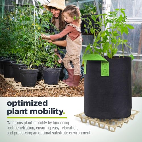 Pot Holder Plant Stand, Plant Riser, Modular Pot Spacer for Indoor and Outdoor Planters & Containers – UV-Resistant Drainage Tray for Airflow, Root Health & Cleaner Surfaces - 19.7x7.5x2.4 inches (Standard White, 10 Pack)