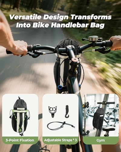 Water Bottle Holder with Strap 40/32 oz Crossbody Water Bottle Purse Bag for Women Men with Phone Pocket for Hiking Walking Gym Cycling - color: Black