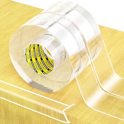 2Pack Clear Edge Protector Strip,1.57in x 16.4FT(32.8FT Total),Sharp Edge Wrap Cover Tape,Self Adhesive Protective Bumper Guards for Cabinet Door Desk Table Furniture,Kitchen Countertop,Waterproof - size: 2 Pack x 1.57in x 16.4FT