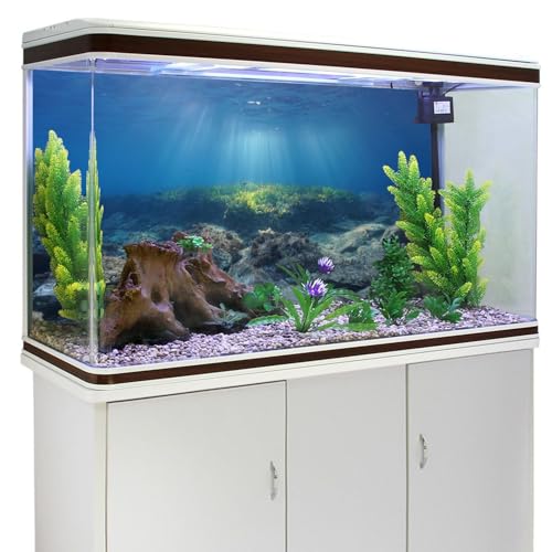 AWERT Ocean Floor Fish Tank Background Underwater Stone Aquarium Background 30x18 inches Vinyl