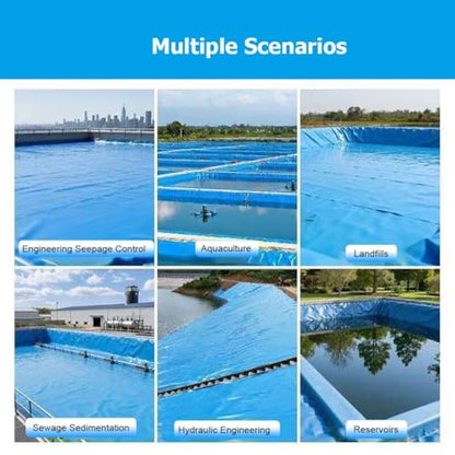 Durable 0.3mm PVC Pond Liner for Fish & Plants - 1.5x25m (4.9x82') Preformed Underlayment for Koi Ponds, Outdoor Streams, Garden Fountains & Waterfalls - size: 1.5x25m/4.9x82'