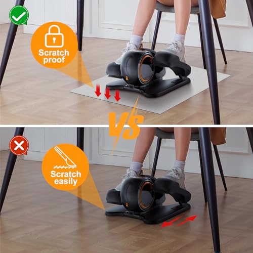 Non-Slip Mat for Under Desk Elliptical and Portable Floor Bike, Elliptical Mats for Seniors Home Sports Mats and Mini Elliptical Exercise Bikes, Ellipse Machine Mat