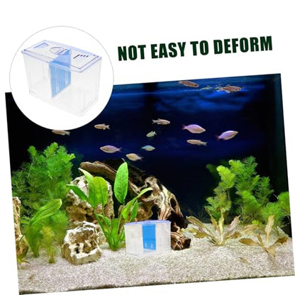 VANZACK Fish Breeding Box Transparent Isolation Tank for Fry and Adult Fish Temperature Control Incubator Durable Guppy Nursery with Easy Viewing for Aquariums