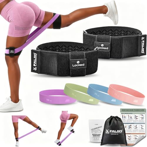 Resistance Band Anchor Straps for Legs, Ankles & Arms – No Rolling, No Slipping, Anti-Pinch, Hair-Friendly – Protective Sleeves for Loop-Style Booty Bands, Home & Gym Workouts
