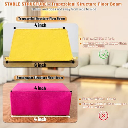 Marfula 6 FT / 8 FT / 9 FT Folding Gymnastics Beam Foam Balance Floor Beam - color: Gradual Rainbow, size: 8 Ft