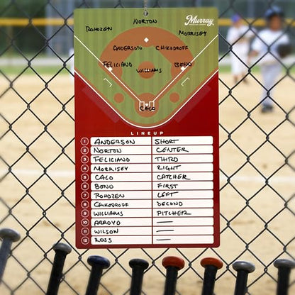 Murray Sporting Goods Baseball Team Colors Dry Erase Coaches Clipboard - style: Maroon