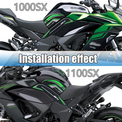 For Ninja 1100SX SE ABS Ninja 1000SX Z1000SX 2020-2026 Accessories Side tank pads tank knee pads traction pads tank protection decals