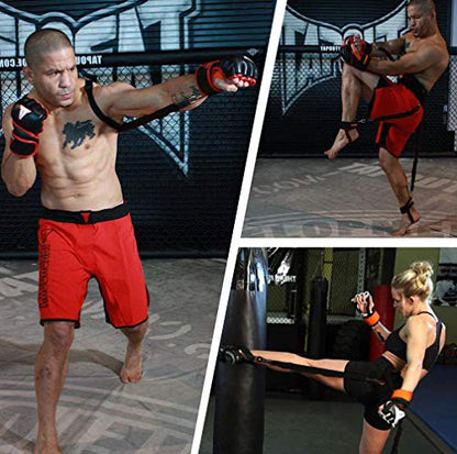 Boxing Training Resistance Band Set Leg Strength and Agility Training Strap System for Boxing,MMA,Muay Thai,Karate Combat, Basketball,Football Build Speed and Strength for Hitting - color: 250lb Black