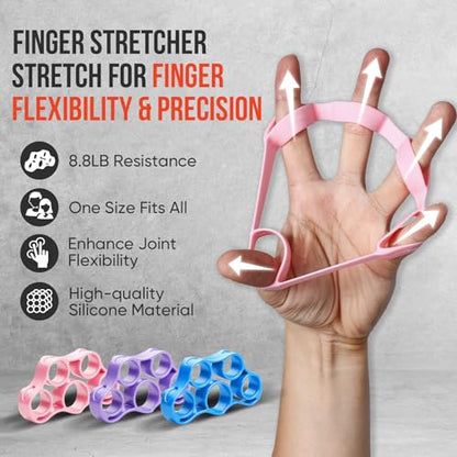 Grip Strength Trainer Kit, Forearm Strengthener & Hand Grip Strengthener
