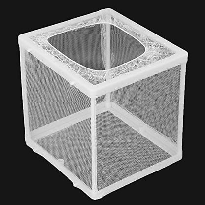 Aquarium Breeder Box with Suction Cups | Detachable Fish Hatchery & Isolation Enclosure | Multi - Functional Incubator for Fry/Unwell Fish/Shrimp | Secure Plastic & Mesh Design - size: S(7.8x6.5x2.6cm/3.1x2.6x1in)