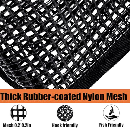 Cedilis Large Floating Fishing Basket for Live Caught Fish, Foldable Floating Fish Net Cage, Collapsible Nylon Mesh Fishing Bag Bait Pen, Portable,10 Gallons, Easy to Clean