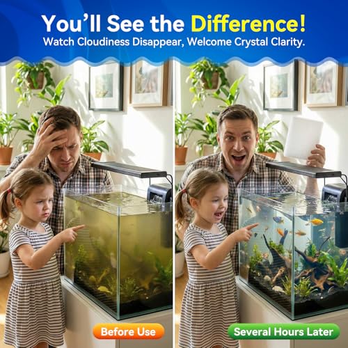 Aquarium Filter Floss Pad - Mechanical & Polishing Polyester Media for Fish Tank Filters, Ultra-Clear Water in No Time, 3/4" Thick (39.4” x 11.8”) 2 Pack