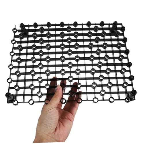 Kisangel 5Pcs PVC Fish Tank Bottom Plate with Nails Multi Functional Clapboard for Aquarium Divider Smooth Surface for Fish Safety Easy Installation Black